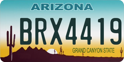 AZ license plate BRX4419