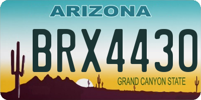 AZ license plate BRX4430