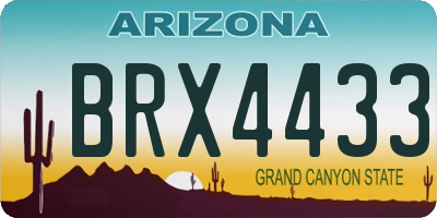 AZ license plate BRX4433