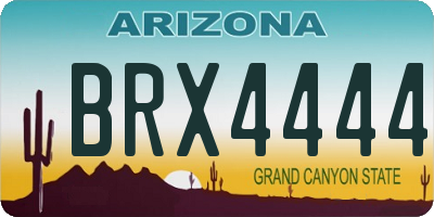 AZ license plate BRX4444