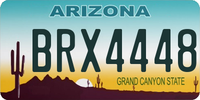 AZ license plate BRX4448