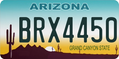 AZ license plate BRX4450