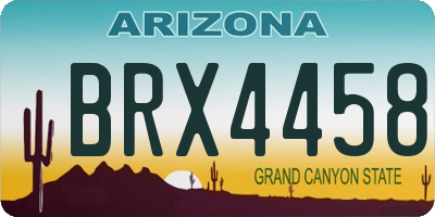 AZ license plate BRX4458