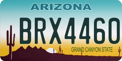 AZ license plate BRX4460