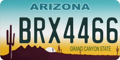 AZ license plate BRX4466