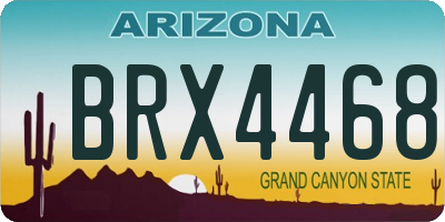 AZ license plate BRX4468