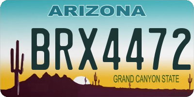 AZ license plate BRX4472