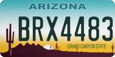 AZ license plate BRX4483