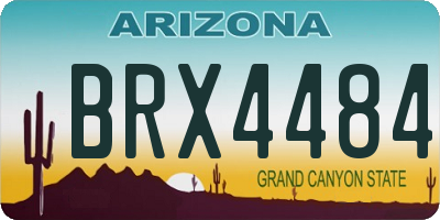 AZ license plate BRX4484