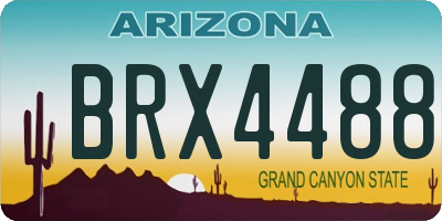 AZ license plate BRX4488