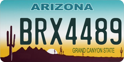 AZ license plate BRX4489