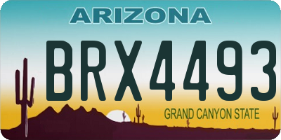AZ license plate BRX4493