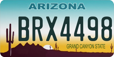 AZ license plate BRX4498