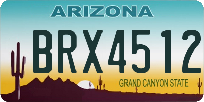 AZ license plate BRX4512