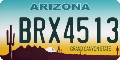 AZ license plate BRX4513