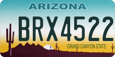 AZ license plate BRX4522