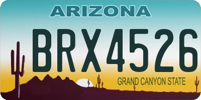 AZ license plate BRX4526