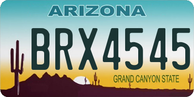 AZ license plate BRX4545