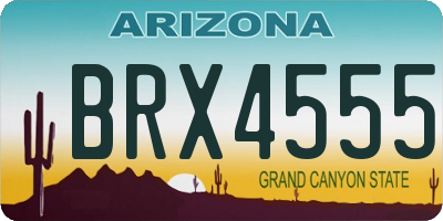 AZ license plate BRX4555