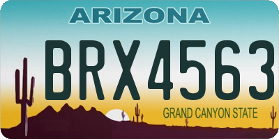 AZ license plate BRX4563