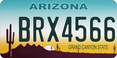 AZ license plate BRX4566