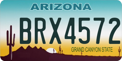 AZ license plate BRX4572