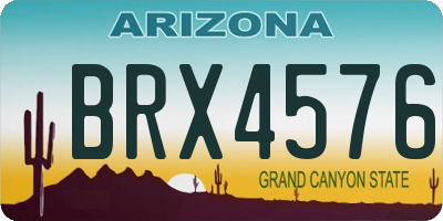 AZ license plate BRX4576