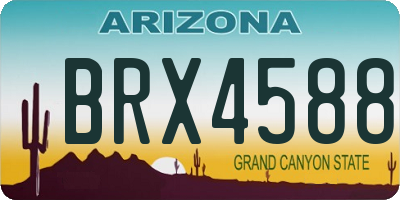 AZ license plate BRX4588