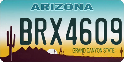 AZ license plate BRX4609
