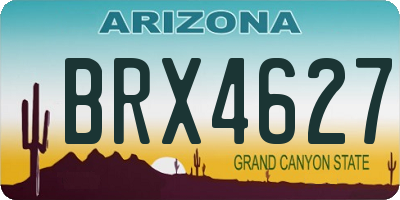 AZ license plate BRX4627