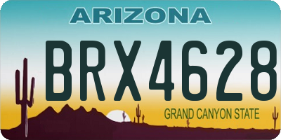AZ license plate BRX4628