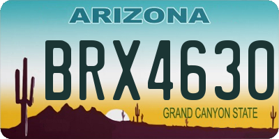 AZ license plate BRX4630