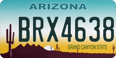 AZ license plate BRX4638