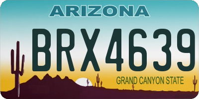 AZ license plate BRX4639