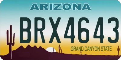 AZ license plate BRX4643