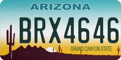 AZ license plate BRX4646