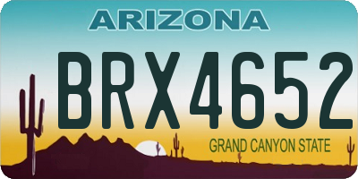AZ license plate BRX4652
