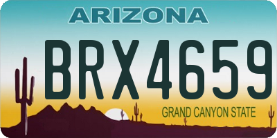 AZ license plate BRX4659