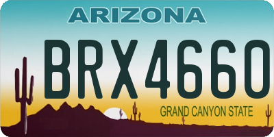 AZ license plate BRX4660