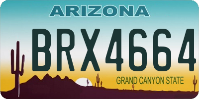 AZ license plate BRX4664