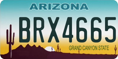 AZ license plate BRX4665