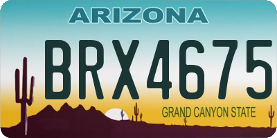AZ license plate BRX4675
