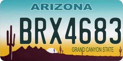 AZ license plate BRX4683