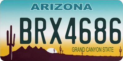 AZ license plate BRX4686