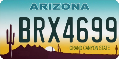 AZ license plate BRX4699