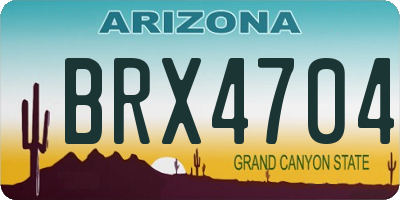 AZ license plate BRX4704