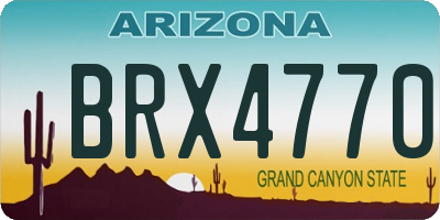 AZ license plate BRX4770