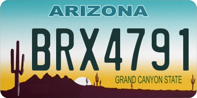 AZ license plate BRX4791