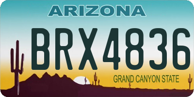 AZ license plate BRX4836