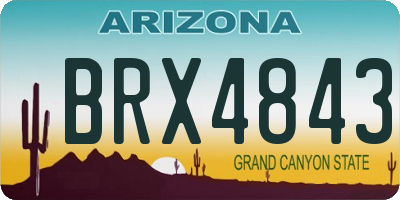AZ license plate BRX4843